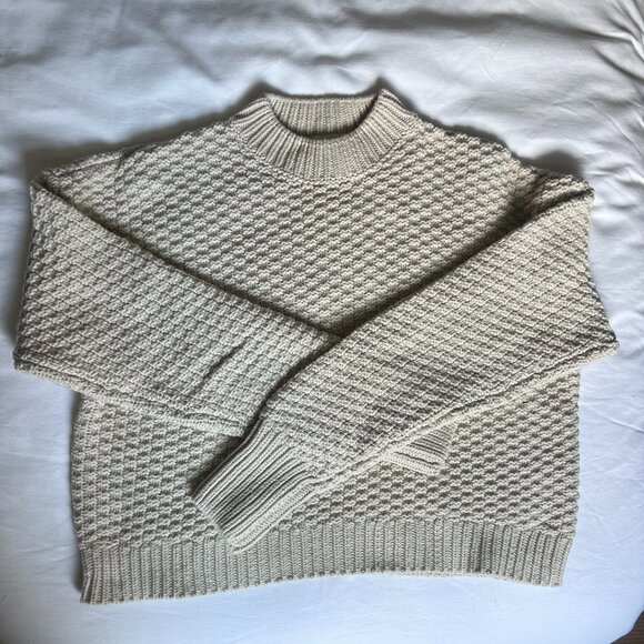 Dissh Sweaters - Cream Dissh Sweater, Size Small